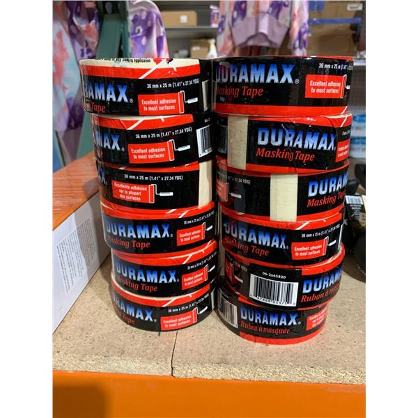 Duramax Masking Tape 36mm x 25m Lot of 12