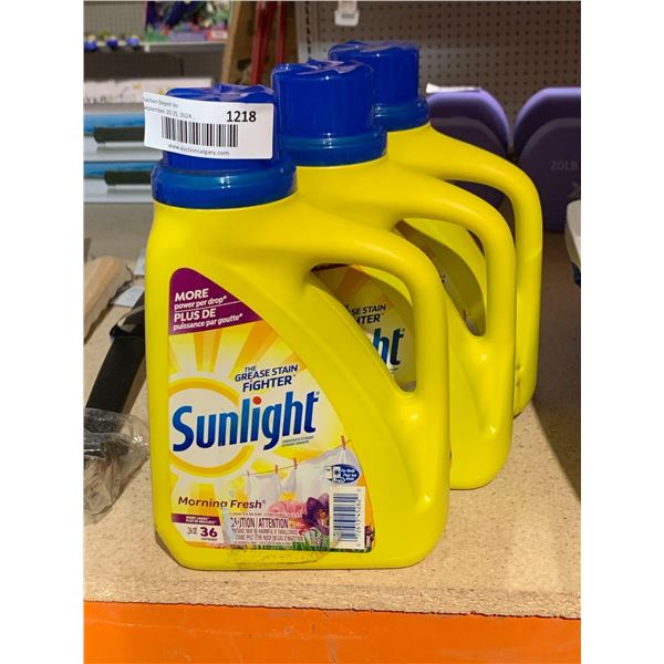 Sunlight Morning Fresh Concentrated Detergent 3 x 1.47L