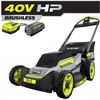 Image 1 : RYOBI 40V HP Brushless 20 in. Cordless Battery Walk Behind Push Mower with 6.0 Ah Battery and Charge