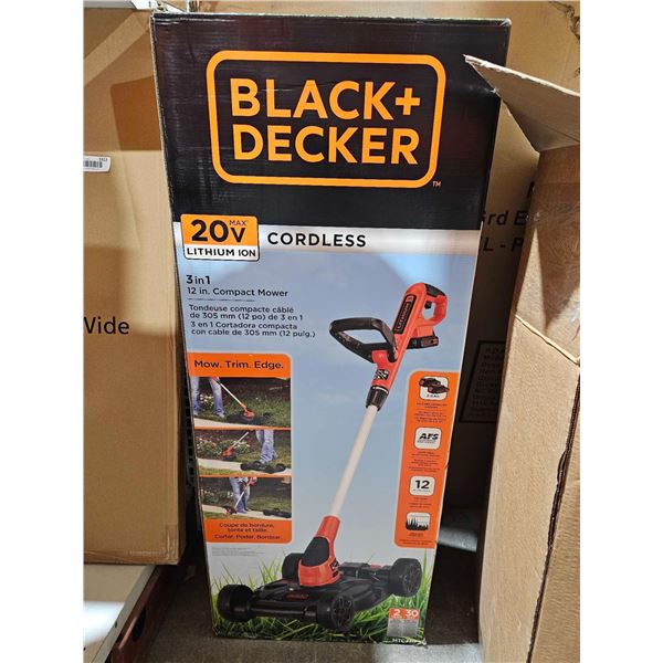 Black+Decker 20V - 3 in 1 Mower/ Edger Incl 2 Batteries