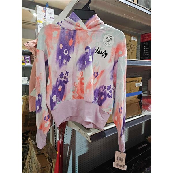 Hurley Girls' Printed Fleece Hoodie - Medium