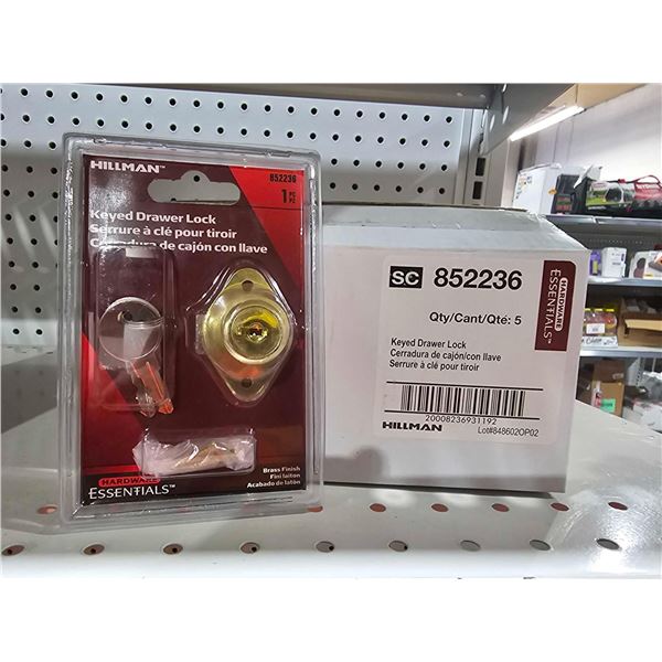 Hardware Essentials 853108  Door Locks Brass - Lot of 5