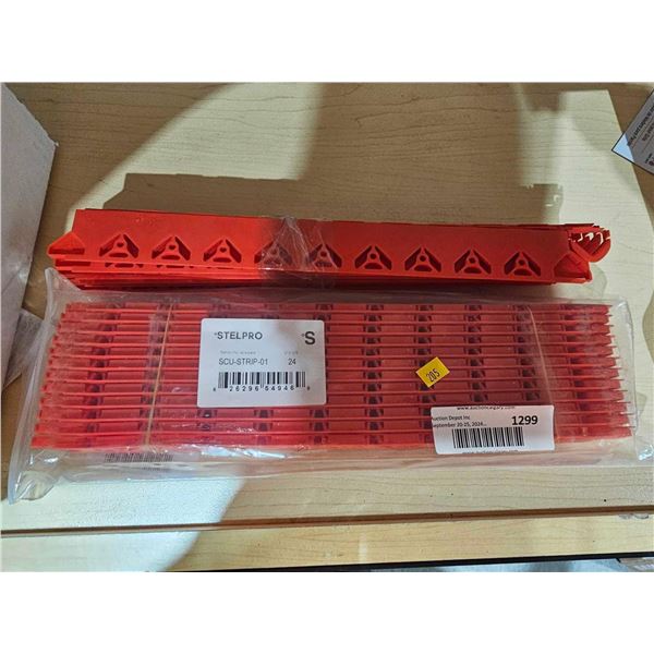Bulk Lot of STELPRO DESIGN SCU-STRIP-01 Cable Spacer Plastic Red for Installation of  Cable