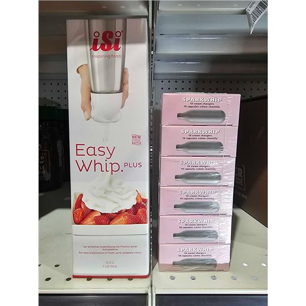 ISI Easy Whip Dispenser & 6x10 Sparkwhip Cartridges
