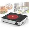 Image 1 : BGK Electric Cooktop,120V 1800W Electric Stove Top with Knob Control,9 Power Levels, Kids Lock & Tim