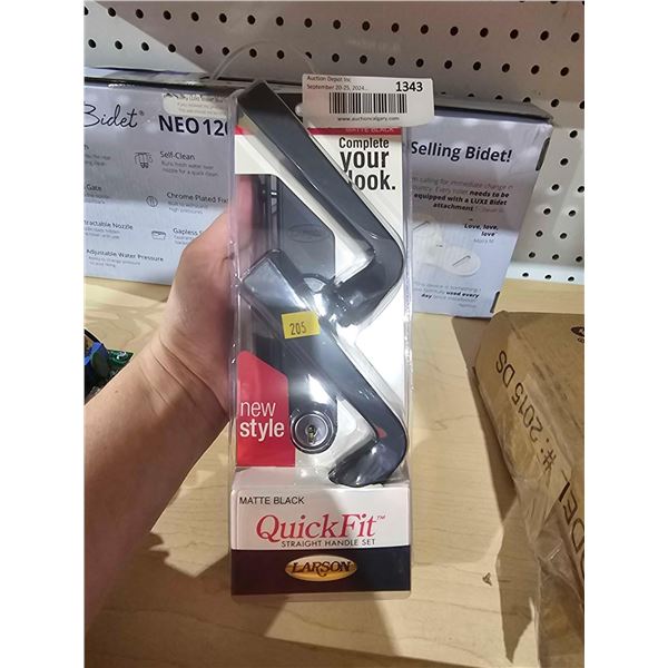 Larson Storm Door Handle, Matte Black