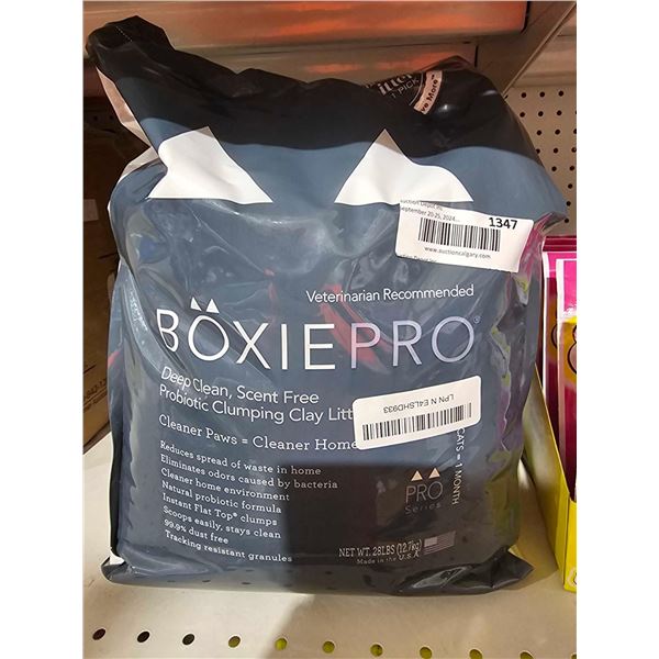 Boxie® Probiotic 40 Day Natural Odor Control Cat Litter, 40lb Clumping Clay Kitty Litter