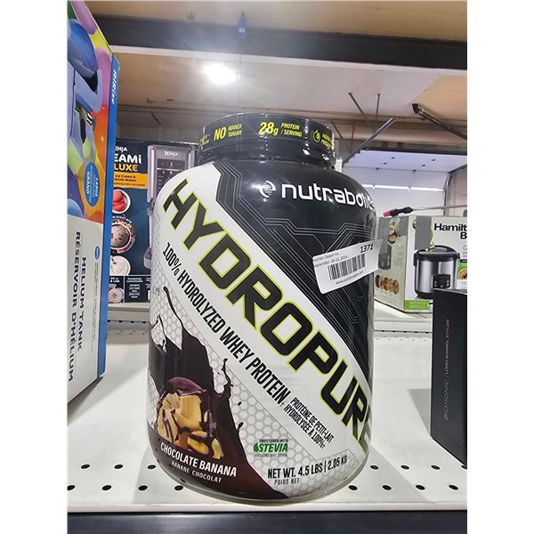 Nutrabolics Hydropure, 100% Hydrolyzed Whey Protein Powder, Chocolate-Banana, 4.5 Pounds