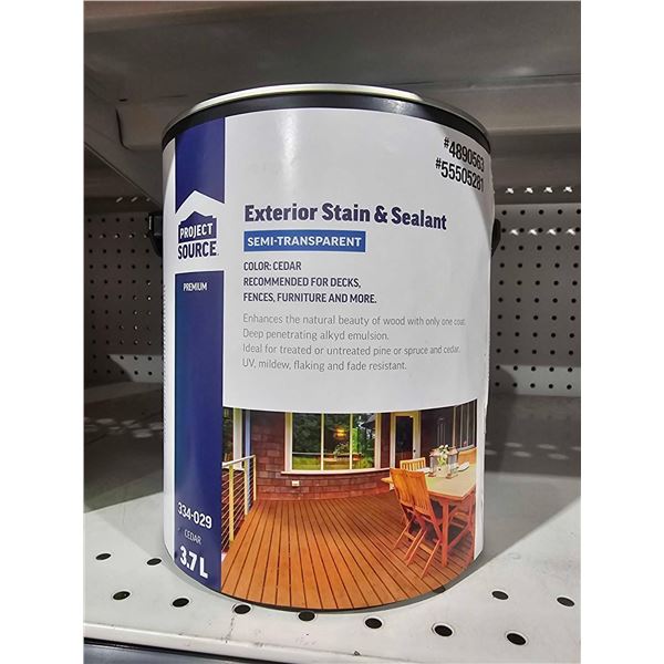 Project Source Premium Semi-Transparent Exterior Stain - Cedar  1.7L