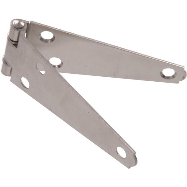 The Hillman Group 851825 4" Heavy Strap Hinge - Stainless Steel 5-Pack