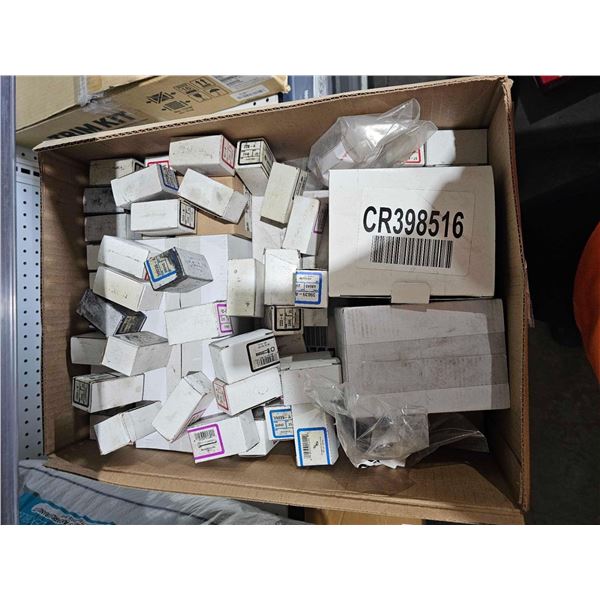 Bulk Box Lot of Assorted Nuts, Bolts & Shop Supplies