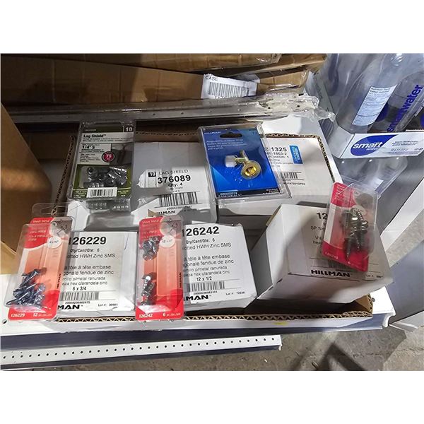 Lot of Assorted Screws, Fittings & Door Stops