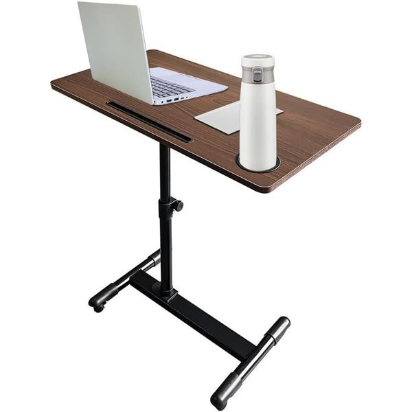 Eosprim Overbed Bedside Desk,Overbed Table with Wheels Height Adjustable,