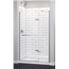 Image 1 : MAAX Reveal Sleek 44 to 47 in. W x 71.5 in. H Frameless Reversible Pivot Shower Door in Chrome with 