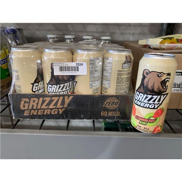 Grizzly Energy Drink - Strawberry Kiwi 12x473 ml