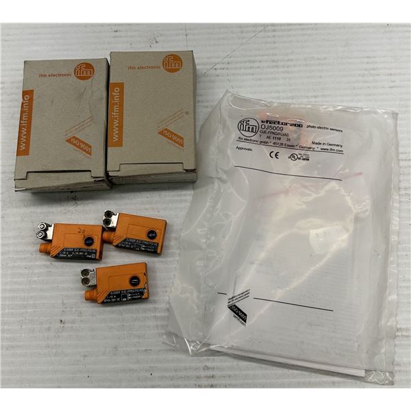 Lot of (6) ifm #OJ5009 Photo Electric Sensors