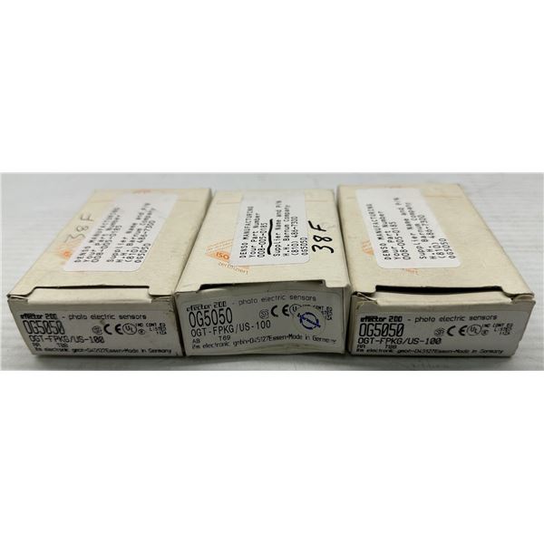 Lot of (3) ifm #OG5050 Photo Electric Sensors