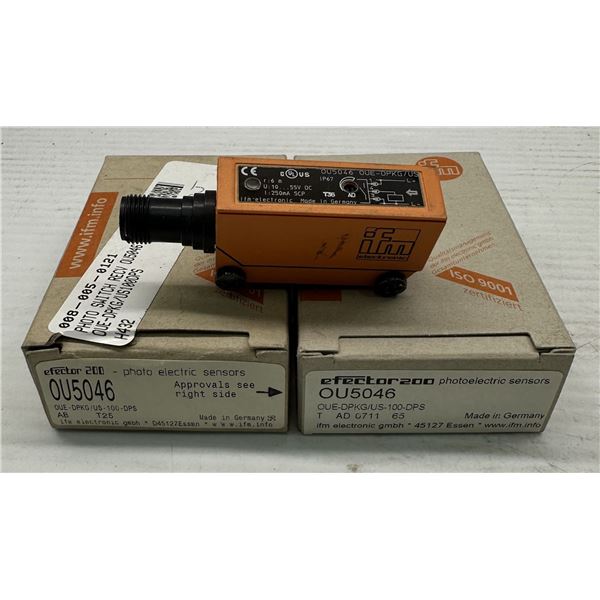Lot of (3) ifm #OU5046 Photoelectric Sensors