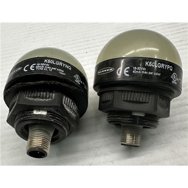 (2) Banner #K50LGRYNQ Indicator Lights