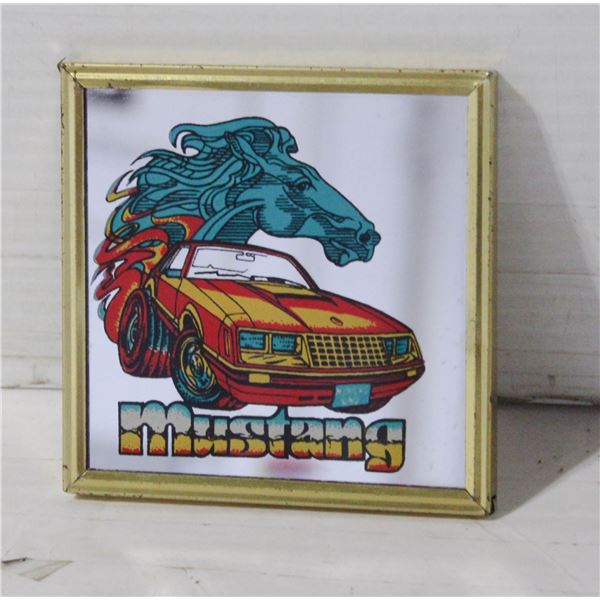 VINTAGE MUSTANG MIRRIR 4.5X4.5