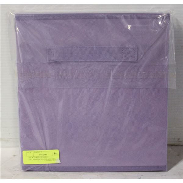 2 NEW PURPLE FABRIC COLLASPEABLE STORAGE BINS