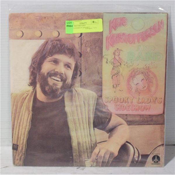 VINYL RECORD KRIS KRISTOFFERSON SPOOKY