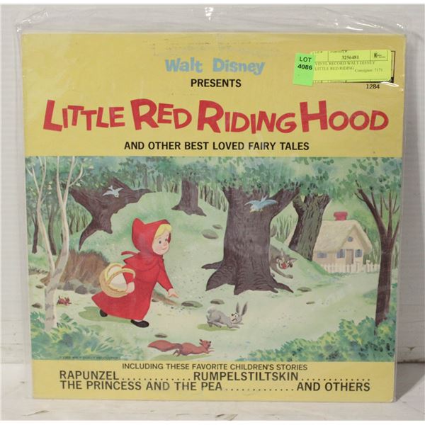 VINYL RECORD WALT DISNEY LITTLE RED RIDING