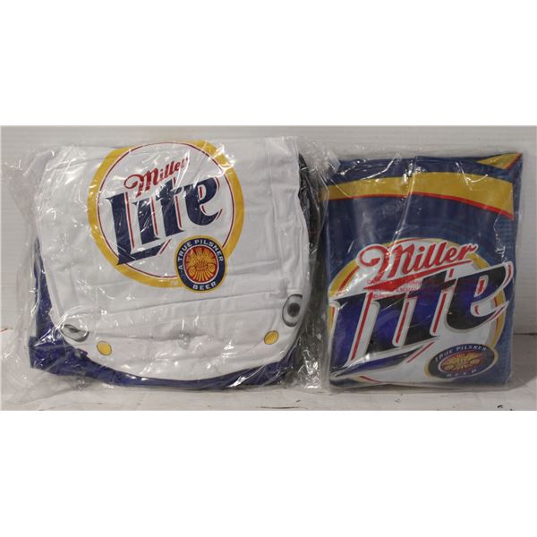 NEW LOT OF 2 VINTAGE MILLER LITE INFLATABLES