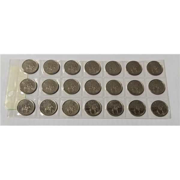 21 1973 MOUNTIE RCMP QUARTERS 25-CENT