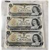 Image 1 : 3X1973 $1 BANK NOTES