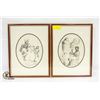 Image 1 : SET OF 2 FRAMED SKETCHES WALL ART BY MAVIAUMEL