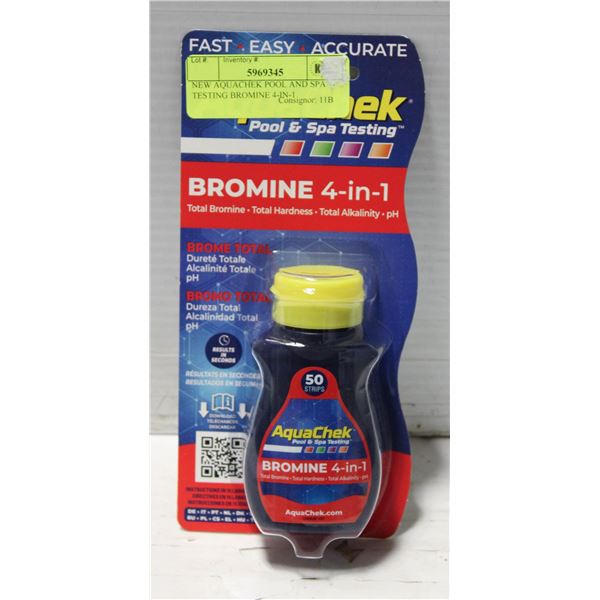 NEW AQUACHEK POOL AND SPA TESTING BROMINE 4-IN-1