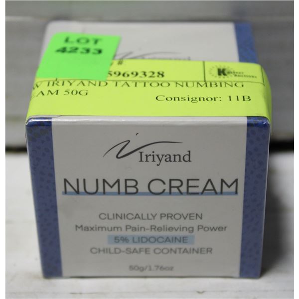 NEW IRIYAND TATTOO NUMBING CREAM 50G
