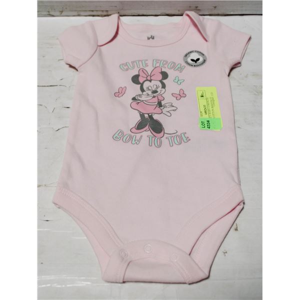 NEW DISNEY BABY 0 MONTH ORGANIC COTTON BODYSUIT