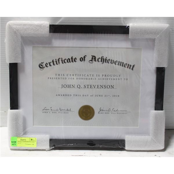 NEW ONE WALL TEMPERED GLASS FRAME 8" X 11"