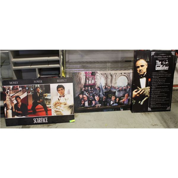 LOT OF 3 GODFATHER, SOPRANOS, SCARFACE