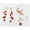 Image 1 : ROSE NECKLACE & EARINGS
