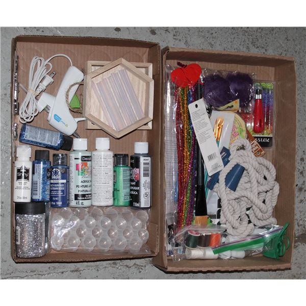 2 TRAYS CRAFT ITEMS