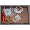 Image 1 : BOX WITH VINTAGE TRINKETS INCLUDING YODA & MORE