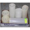 Image 1 : FLAMELESS 5PCS ASSORTED CANDLES DIFFERENT SIZES