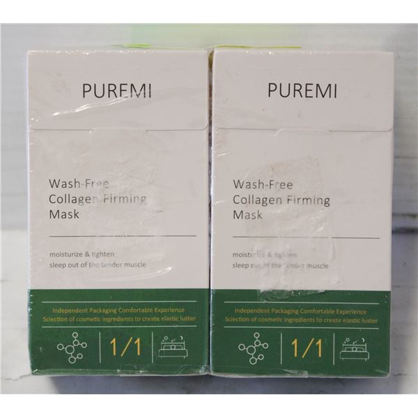 NEW 2 BOXES PUREMI WASH FREE COLLAGEN MASKS