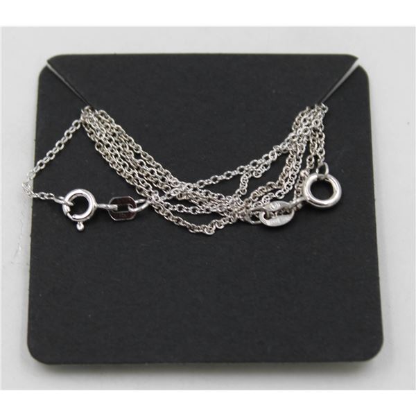 #125- STERLING SILVER NECKLACE  2 PCS /18"