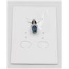 Image 1 : #24-HEATED BLUE SAPPHIRE  & CZ GEMSTONE PENDANT