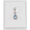 Image 1 : #15-SKY BLUE TOPAZ & CZ GEMSTONE PENDANT