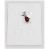 Image 1 : #107-UNHEATED  RED GARNET  & CZ GEMSTONE PENDANT