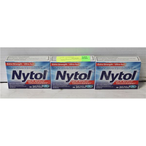 NEW SEALED 3 BOXES NYTOL SOFT GELS