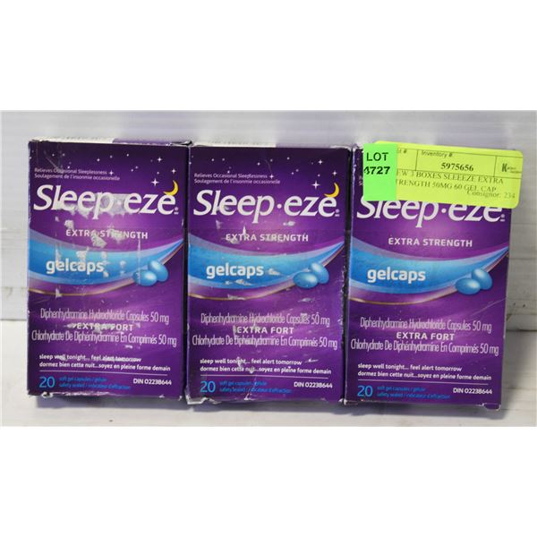 NEW 3 BOXES SLEEEZE EXTRA STRENGTH 50MG 60 GEL CAP