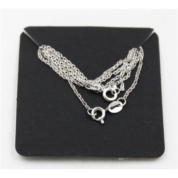 #130- STERLING SILVER NECKLACE  2 PCS /18"