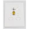 Image 1 : #133-HEATED YELLOW SAPPHIRE & CZ PENDANT