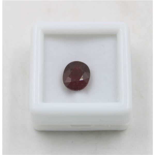 #173-UNHEATED DARK RED GARNET  GEMSTONE 3.51CT